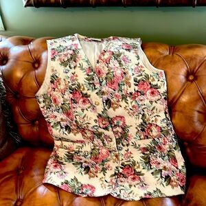 Talbots 100% Linen Vest